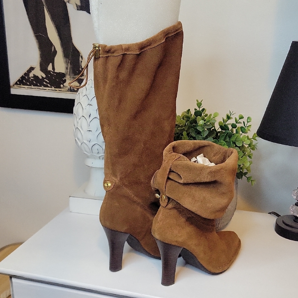 Hot In Hollywood Brown Suede Women's Boots SZ 7.5